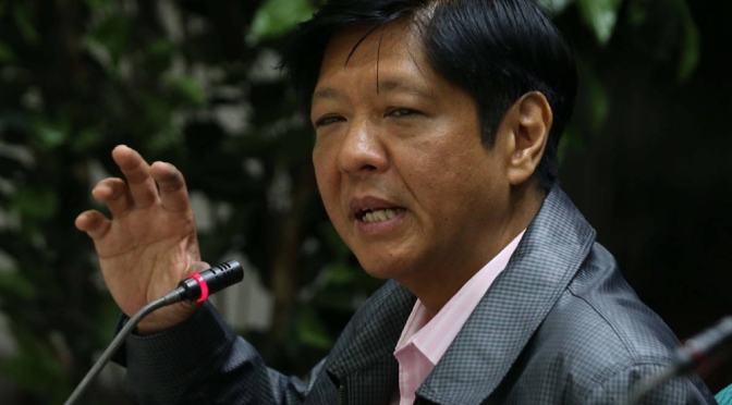 BONGBONG MARCOS to run for president in 2022
