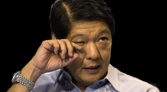 PERNIA ON BONGBONG MARCOS: Son of the well-known rapacious dictator-killer, a flunkie in college, tax evader, big liar